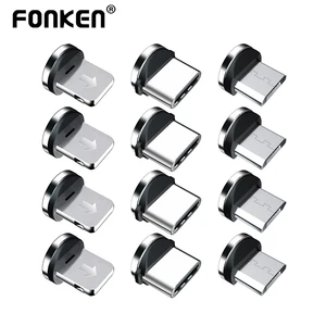 5pcs magnetic tips charging cable adapter replacement parts for mobile phone easy operate durable 360 degree rotation converter free global shipping