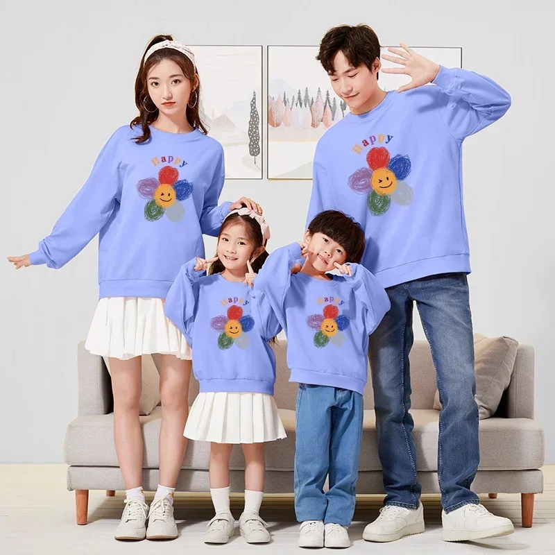 Рождественские одинаковые комплекты для всей семьи толстовки папы и сына