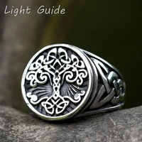 2022 new mens 316l stainless steel rings vintage nordic viking runes tree of life fashion jewelry free shipping