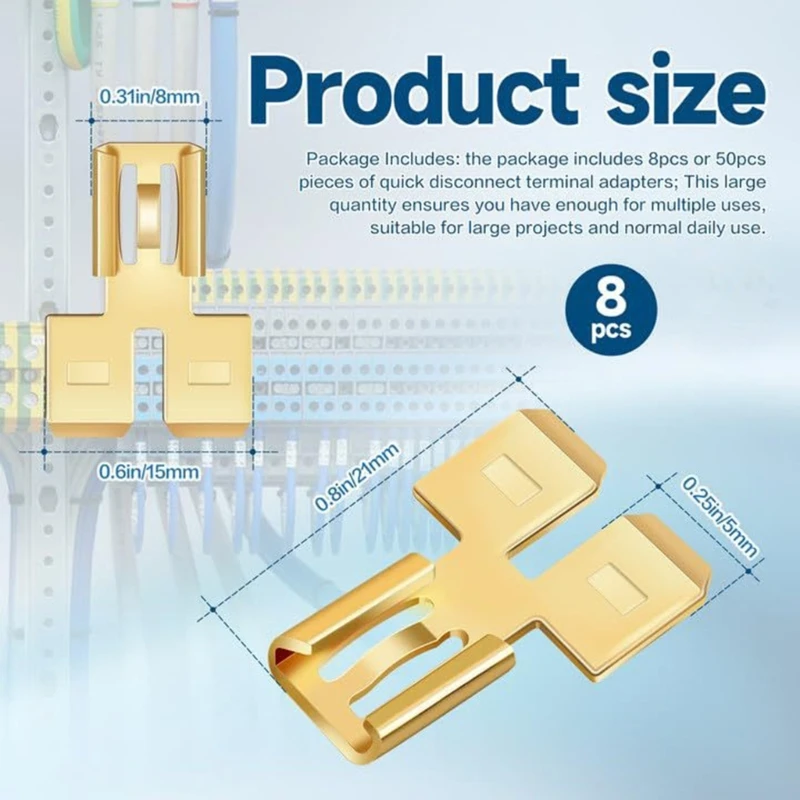 8 шт. латунные автомобильные двойные лопаточные разъемы быстроразъемные