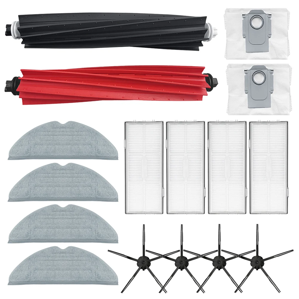 

1 Set For Robo Rock S8/Plus/Pro Ultra Vacuum Cleaner Roller Side Brush Filter Mop Dust Bag Kit Sweeping Robot Accessories