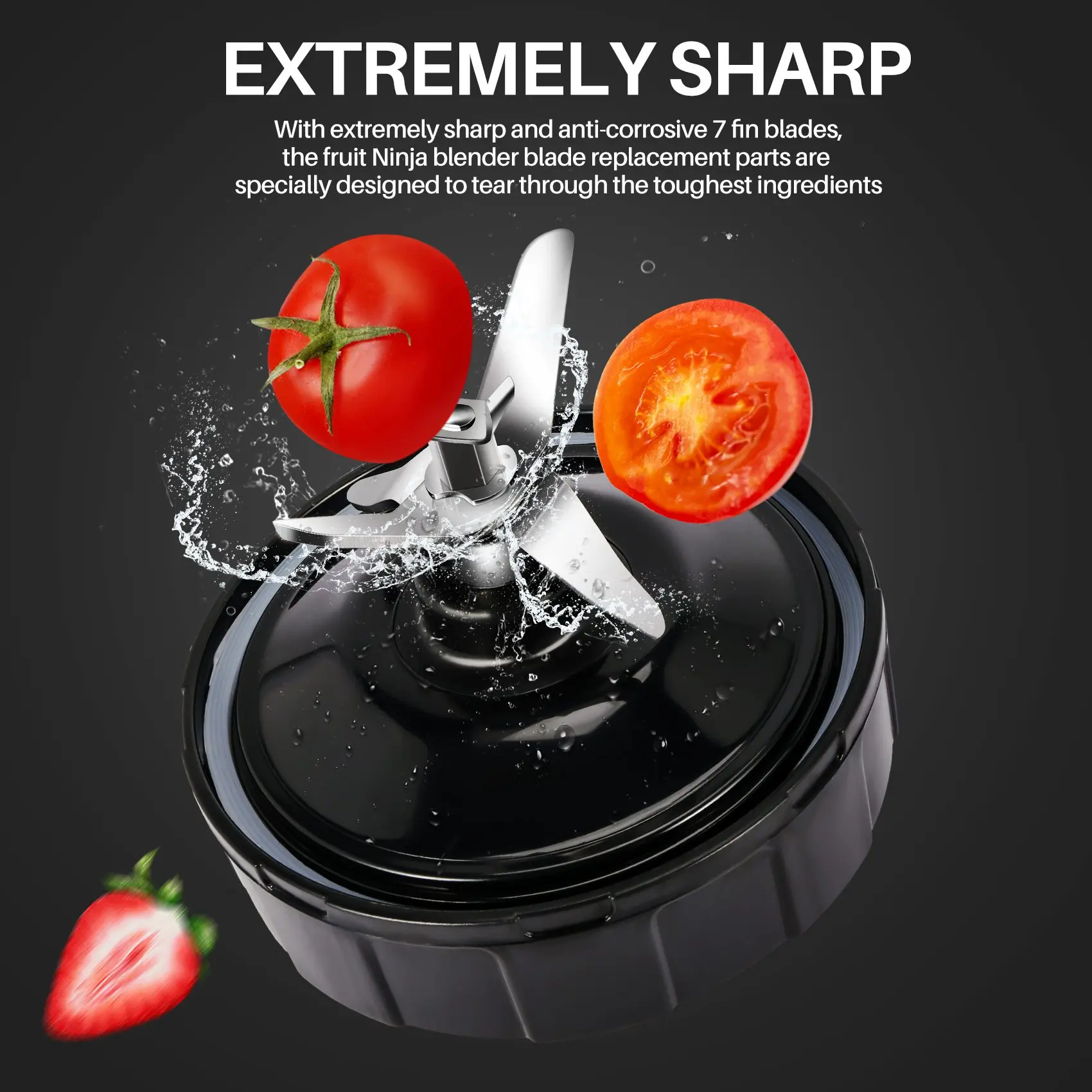 7 лезвий для извлечения плавников детали замены с резиновой шайбой Nutri Ninja Auto IQ BL486