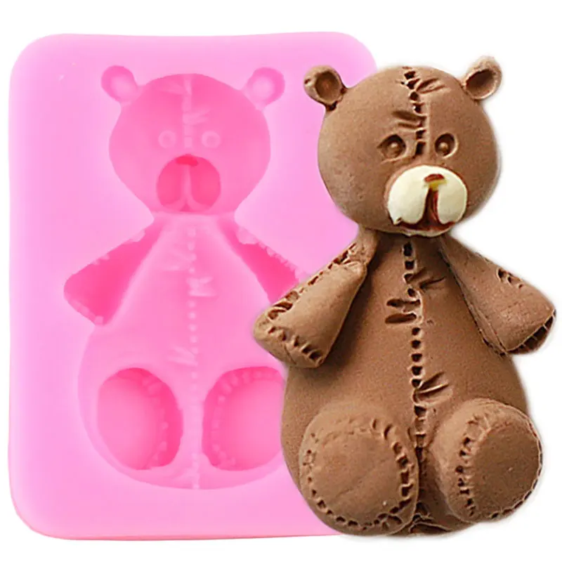 Силиконовая форма в виде мишки тедди для украшения торта |