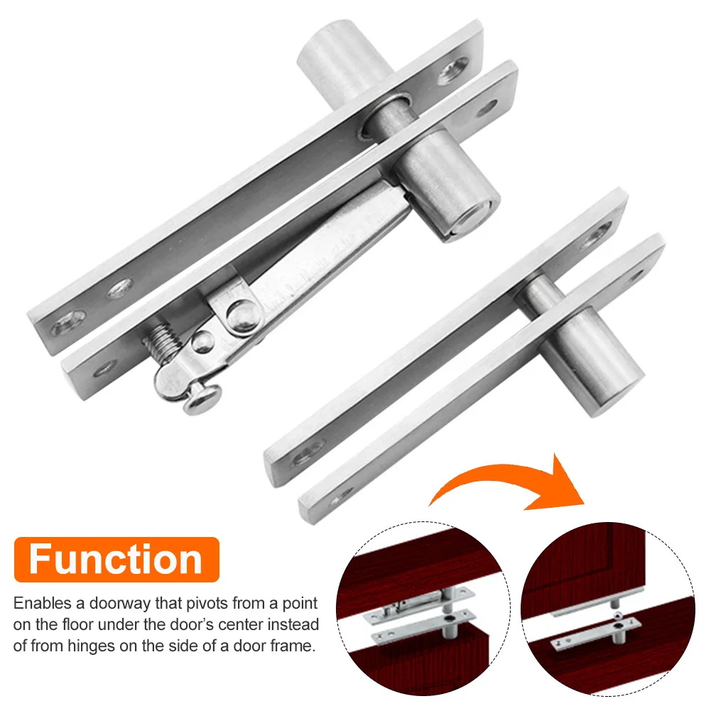 

Counterbore Design Stainless Steel Positioning Heavy Duty Door Pivot Hinges With Screws Home Hardware Solid 360 Degree Shaft
