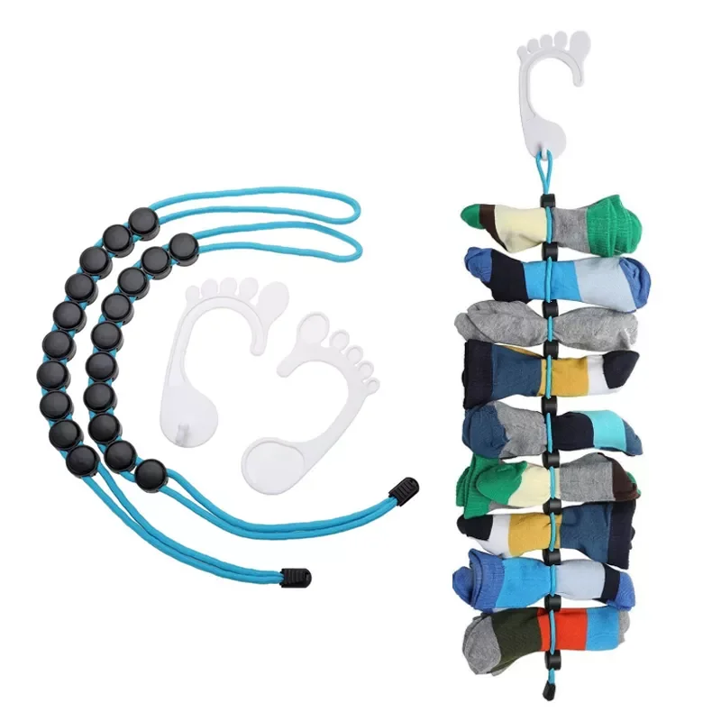 

Socks Storage Organizer Adjustable Socks Drying Hanging Rope Home Portable Non-slip Socks Dry Hanger