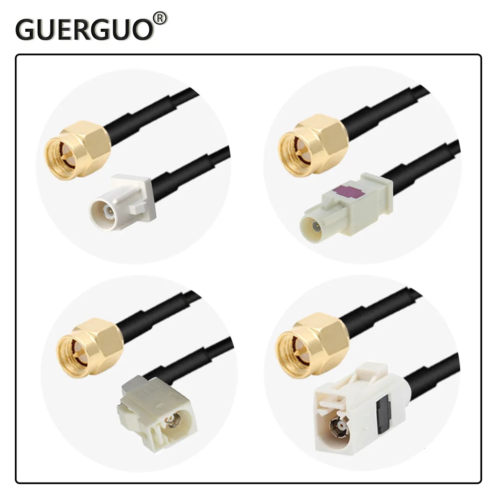 

Кабель-удлинитель Fakra B с длинным штекером на SMA для GPS-антенны, 1 шт.