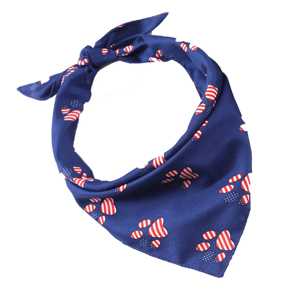 

Dog Bandanas Bibs Scarf Pet Cat Neckerchief Puppy July4Th Pattern Handkerchiefs Flower Triangle Flag American Collar