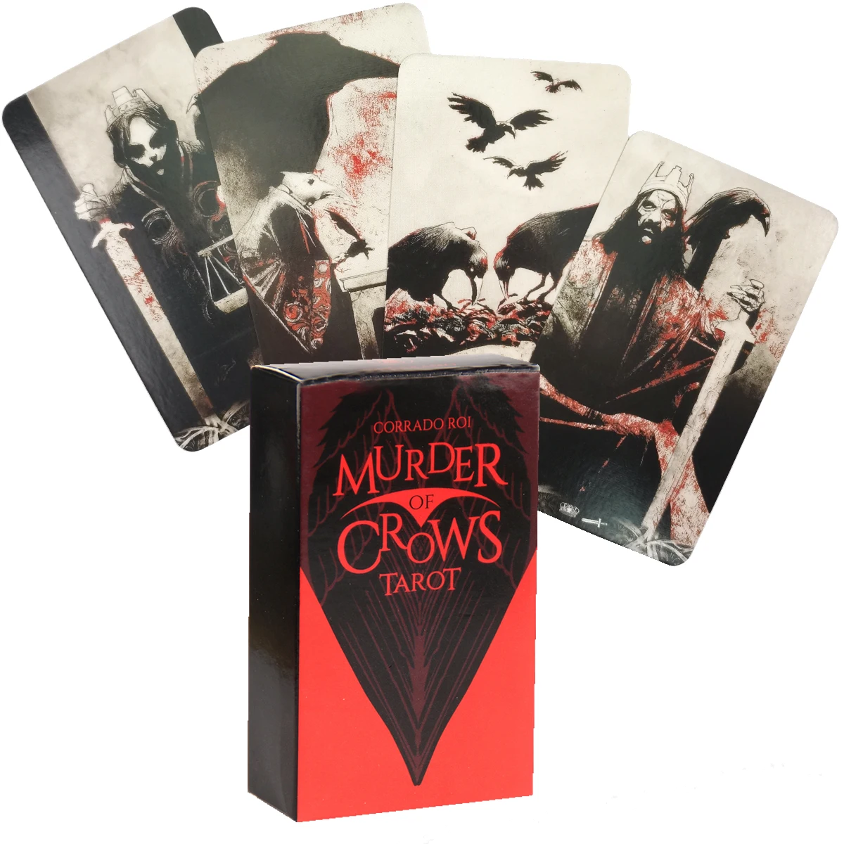 

Murder Crows Tarot Deck Leisure Party Table Game 78 Cards High Quality Fortune-telling Prophecy Oracle Cards With PDF Guidebook