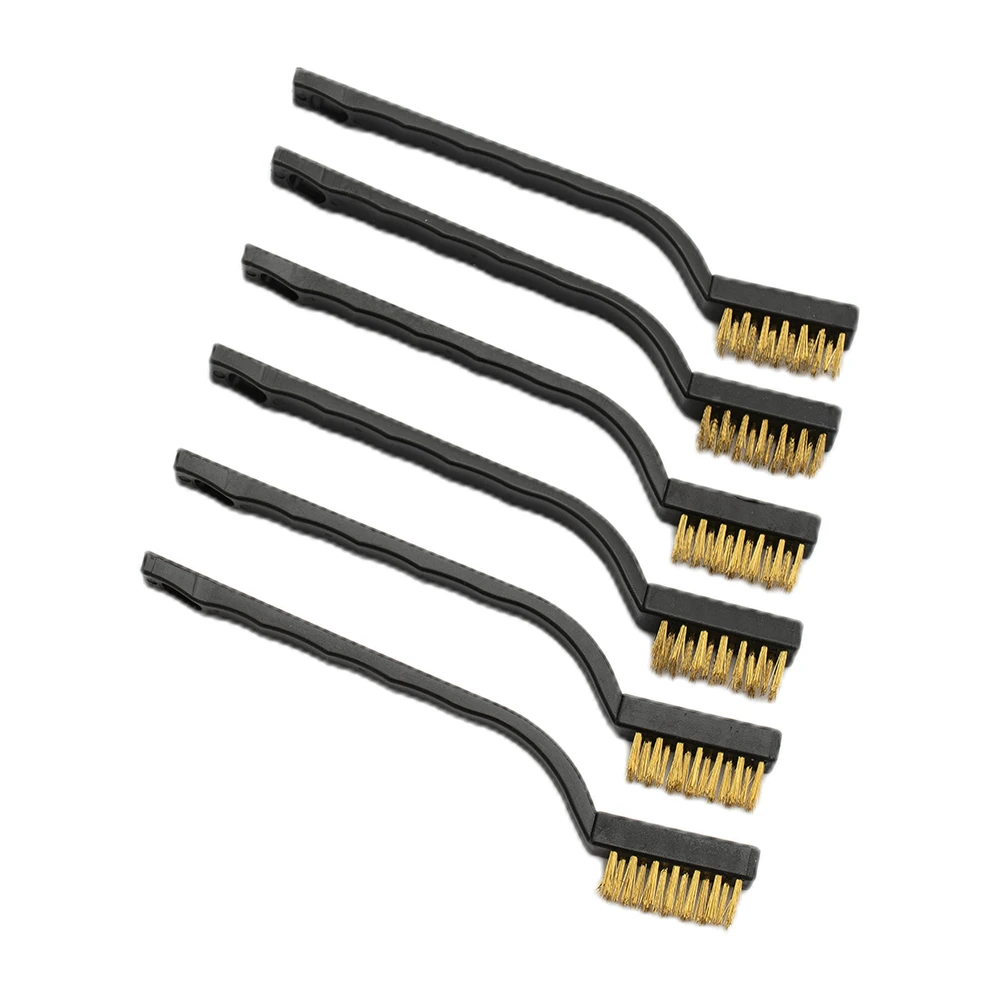 

6pcs/set 170 Mm Mini Metal Remove Rust Brushes Brass Cleaning Polishing Detail Metal Brushes Cleaning Tools Home Kits