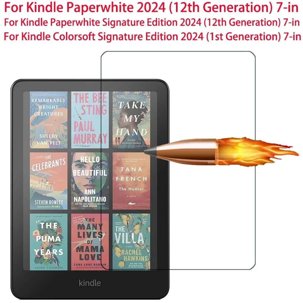 Закаленное стекло для Kindle Paperwhite 2024 (12 поколений) 7 дюймов Colorsoft Signature Edition защитная