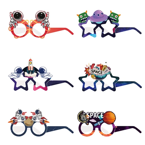 Женские очки, забавные цветные очки для вечеринки в космосе, детские очки для мальчиков, украшение для дня рождения