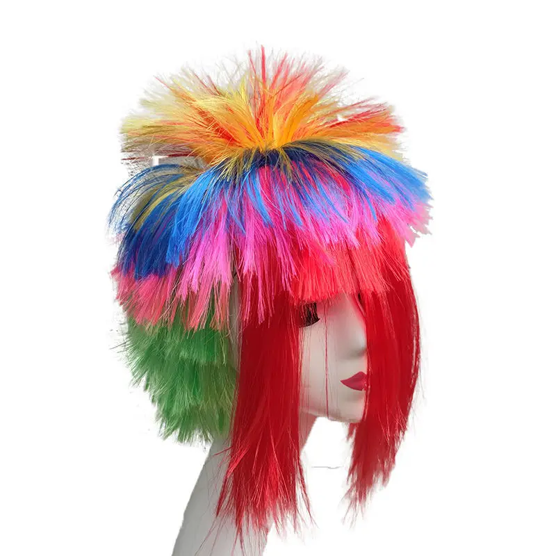 Cosplay Wig Birthday Party Funny Hair Hat Accessories Clown Fans Dance Headdress Indigenous Disco Halloween Headwear