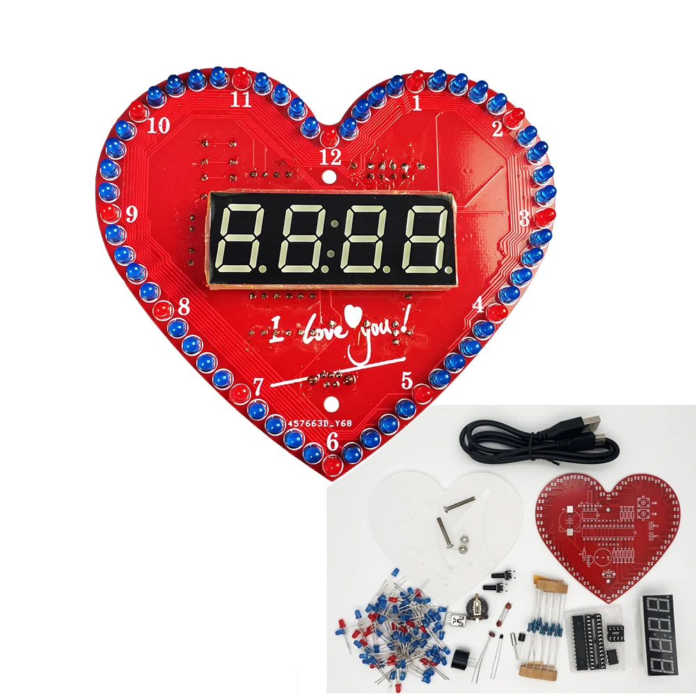 

Электронные часы DIY Kit Love60LED