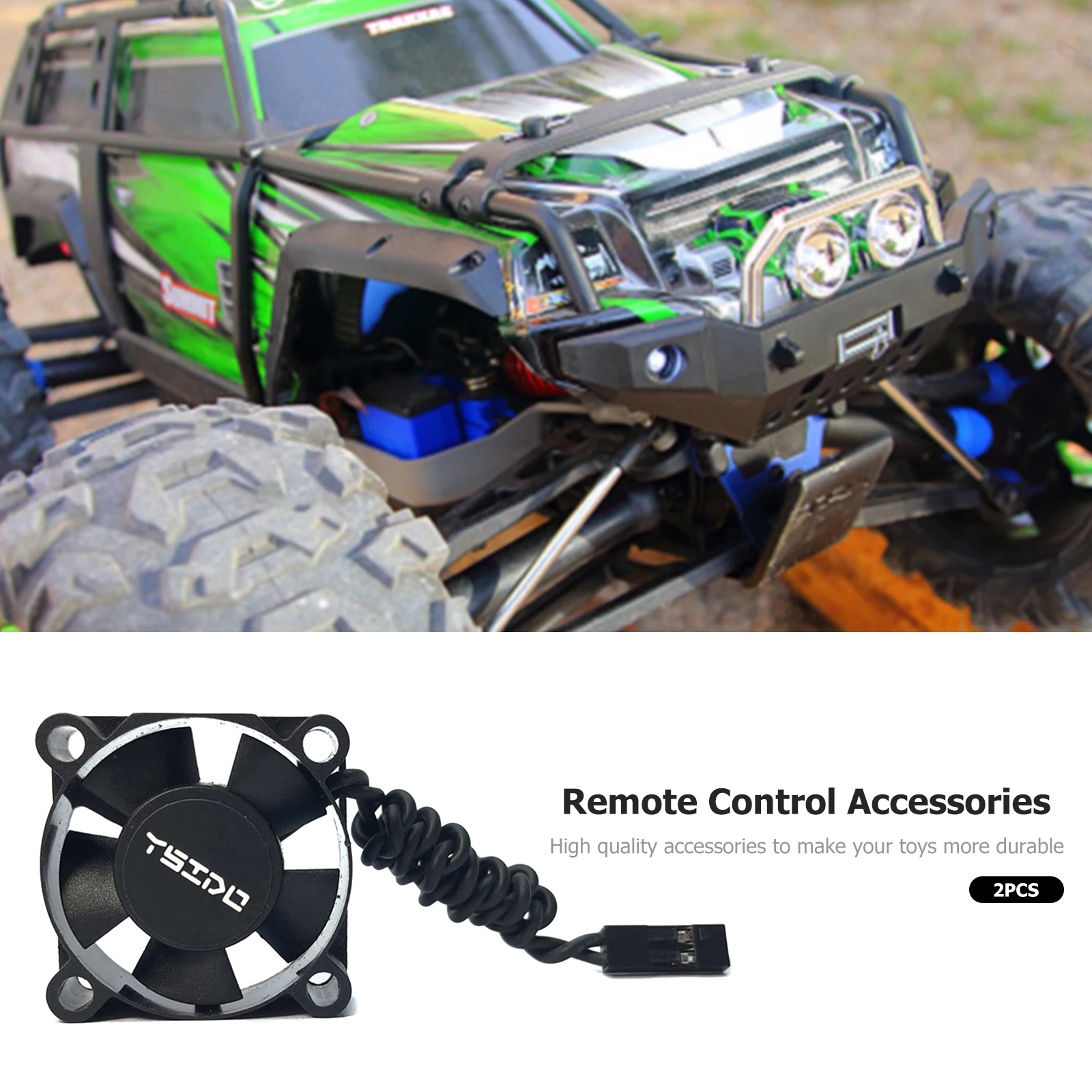 

Ysido 3010 2pcs High Speed Cooling Fan 30mm 25000rpm Cooling for 1/10 1/8 1/12 RC Car Brushless Motor Fast Cooling