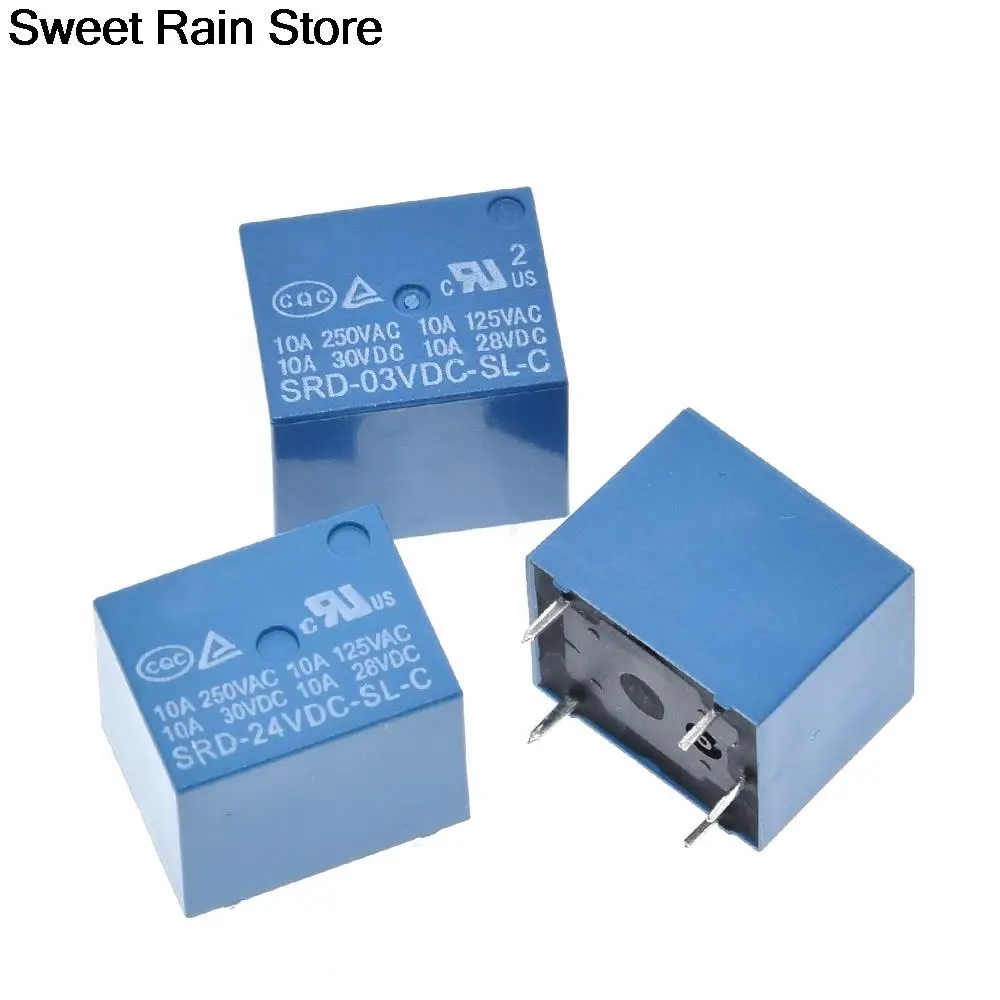 Реле SRD-03VDC-SL-C SRD-05VDC-SL-C SRD-06VDC-SL-C SRD-09VDC-SL-C SRD-12VDC-SL-C 3V 5V 6V 9V 12V 24V 48V 10A 250VAC 5PIN