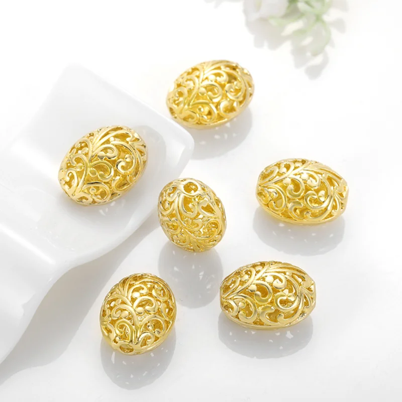 1Pcs New Fashion Creative Jewelry Accessories Metal Hollowing DIY Necklace Bracelet Earrings Loose Beads Handmade Wholesale Hot