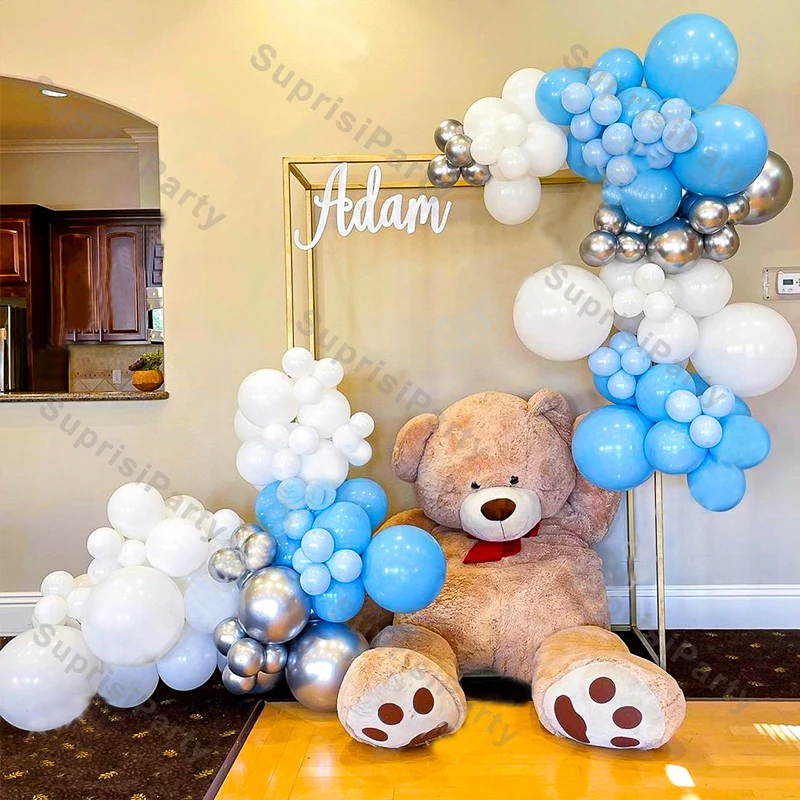 

125pcs Blue Brown Balloons Arch Nude Gold Baby Shower Jungle Gender Reveal Boy Girl Birthday Wedding Party Decoration Supplies