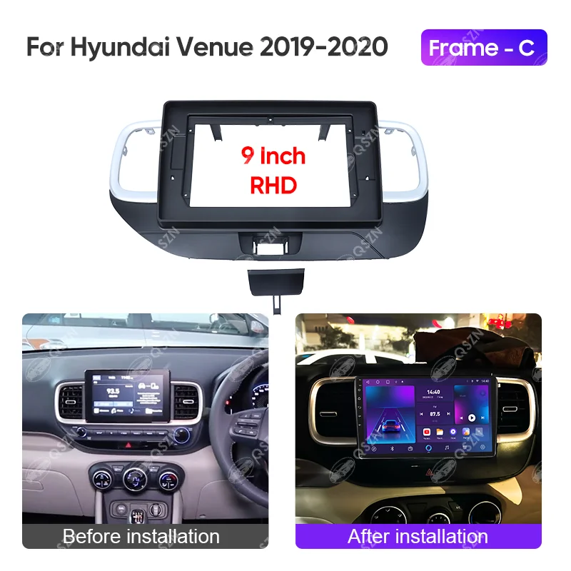 Рамка автомобильного радио QSZN для HYUNDAI VENUE 2019-2020 стерео панель Android-радио