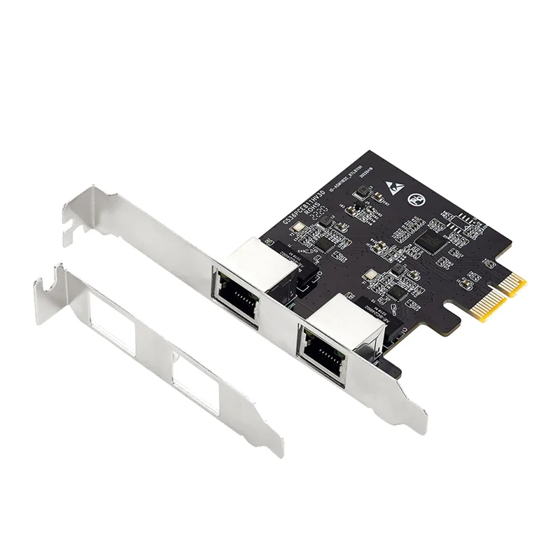 

PCIe двойной гигабитный Ethernet контроллер карты RTL8111H чипы Серверная сеть 2 Rj45 порт Lan адаптер Zcard 10/100/1000 Мбит/с