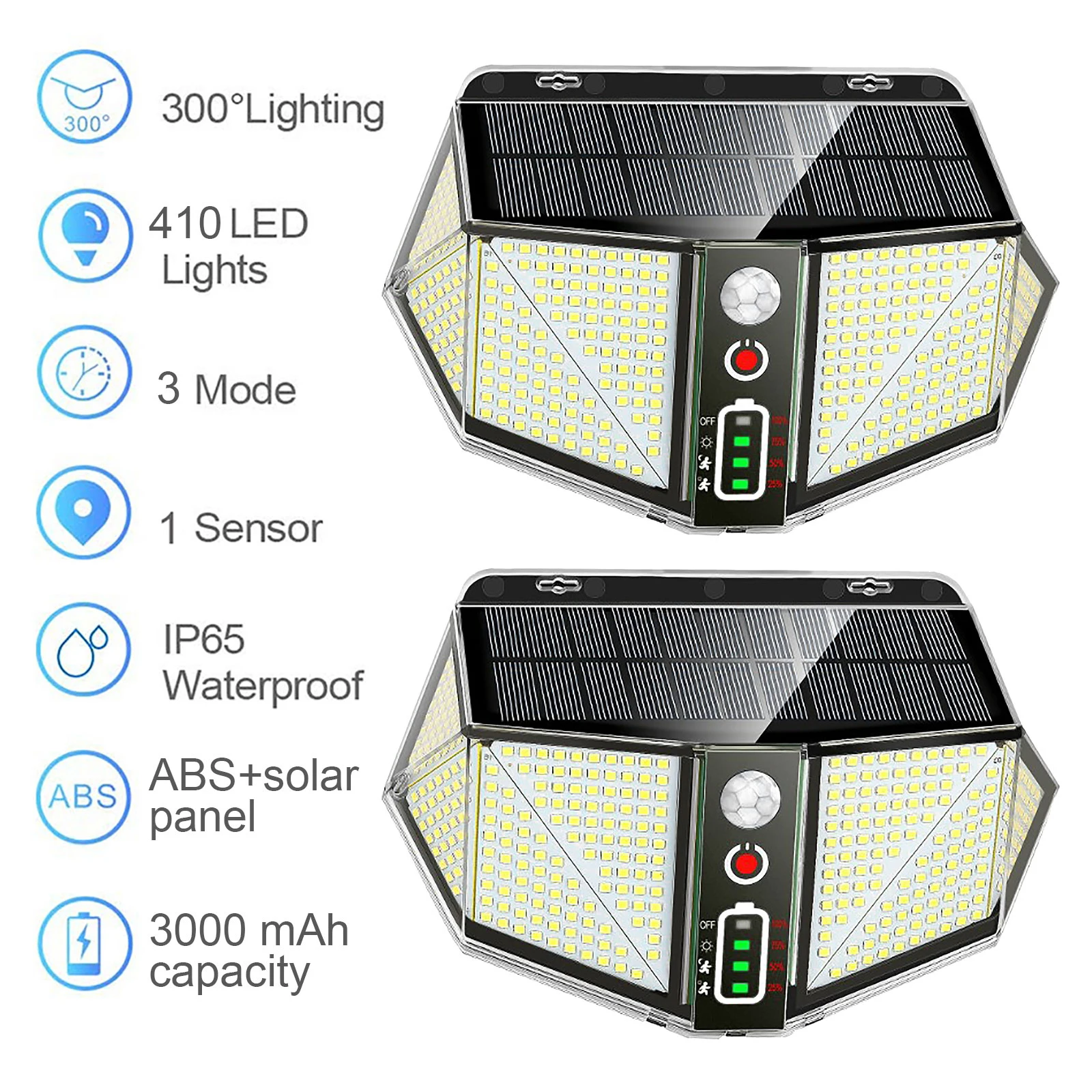 

LED Solar Light Outdoor Waterproof 3Modes Motion Sensor Wall Lamp Solar Street Lamp Garden Solar Lamp Security Wall Light