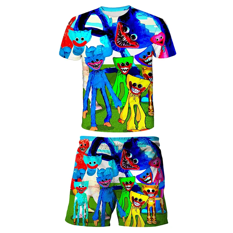 

Baby Boys Game Poppy Playtime Sets Children Clothing Summer Short Sleeve Tracksuit for Boys Suits Costume for Kids Clothes