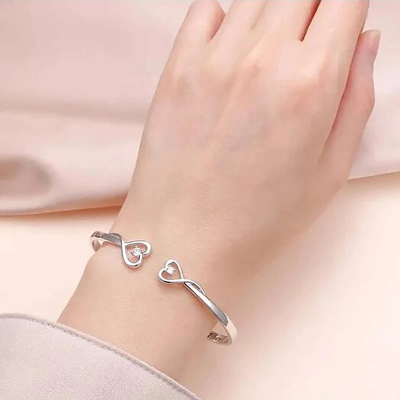 

Женский браслет с выгравированным сердцем, Ювелирное Украшение в подарок