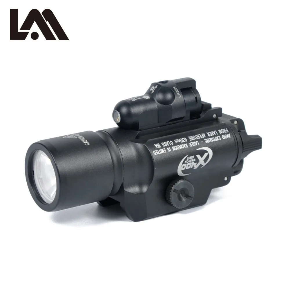 

LAMBUL Surefir X400 Ultra Scout Light Combo Laser Handgun LED Flashlight Rifle Gun Laser Light for Picatinny Weaver Rails Mount