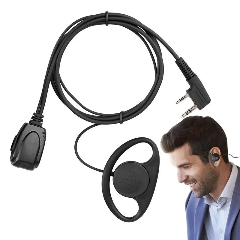 

D Shape 3.5/2.5mm Listen Soft Rubber With Mic Headset For MotoTRBO Radio DP DGP XPR And XiR Series Anti Noise Earphone