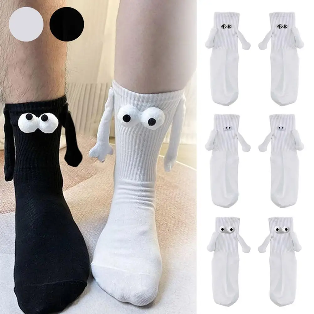 

1 Pair # Couple Dolls Couple Socks Cartoon Lovely Cotton Breathable Comfortable Doll Couple Socks For Men Women Casual Cute Sock