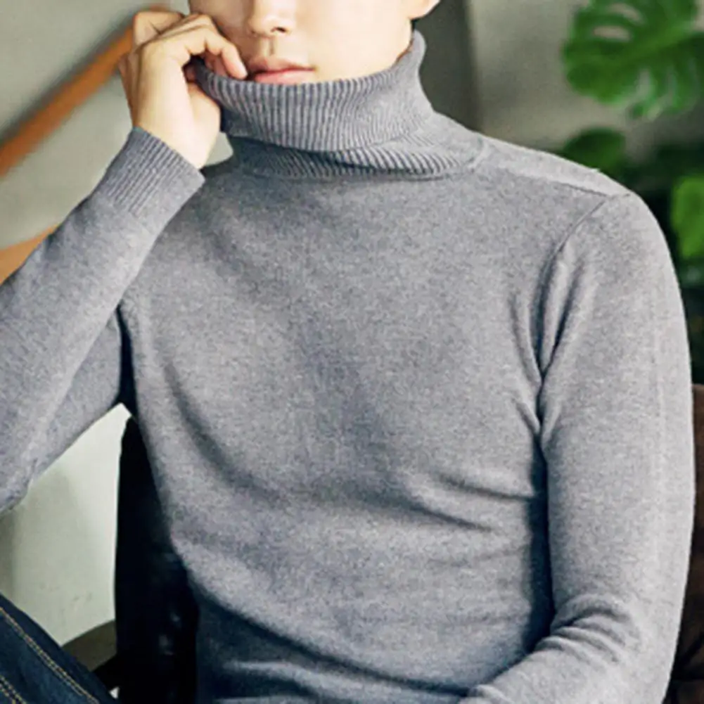 

Young Men Winter Sweater Thick Stretchy Pullover Cozy Autumn Sweater Winter Sweater Men Sweater