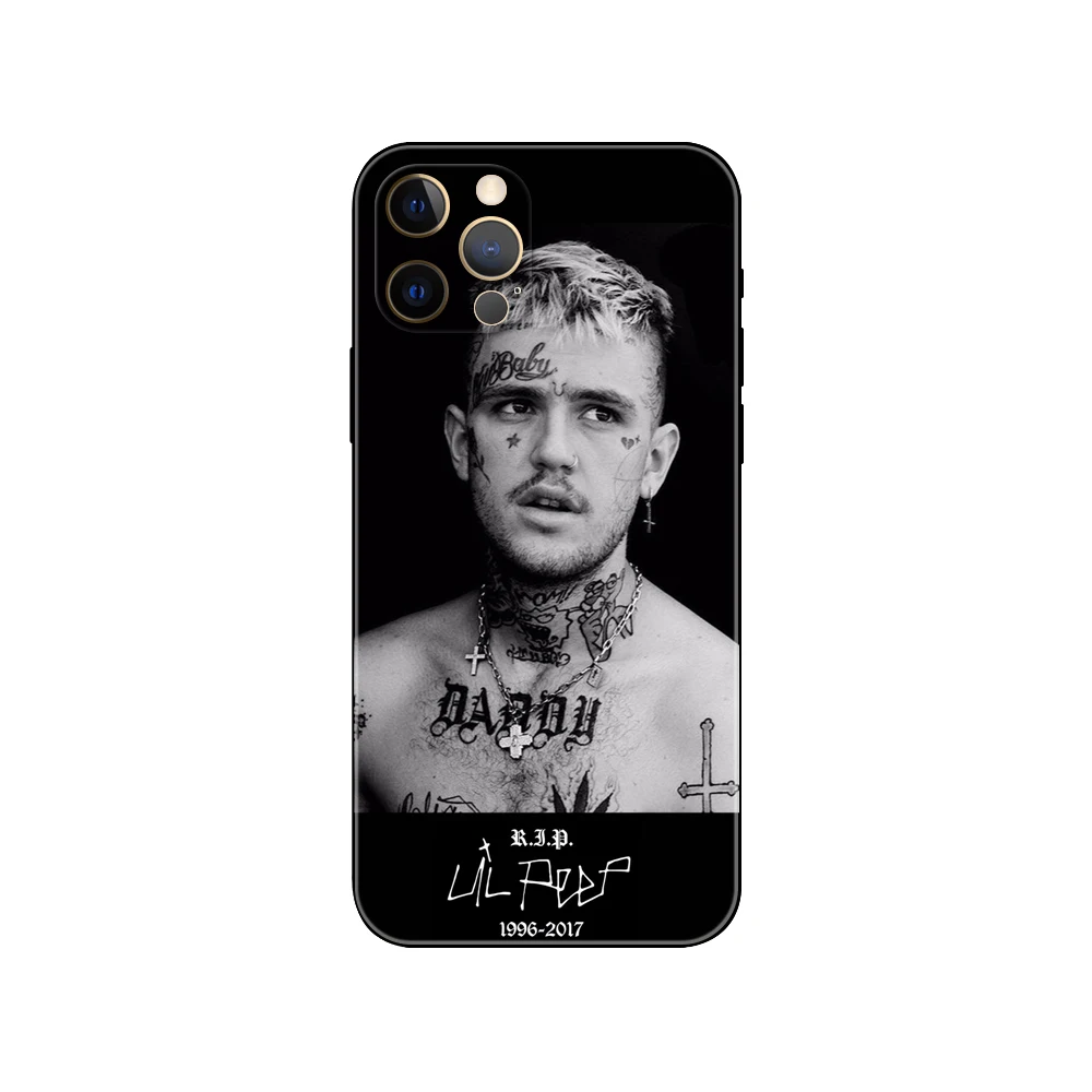 Чехол для телефона Lil Peep Bo iphone 5 5s 20se 6 6s 7 8 plus x 10 XR XS 11 12 13 mini pro MAX черный чехол из ТПУ |