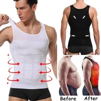 mens slimming chest abdominal shirt body shaper belly control belt waist trainer tank top t shirt 2021 new