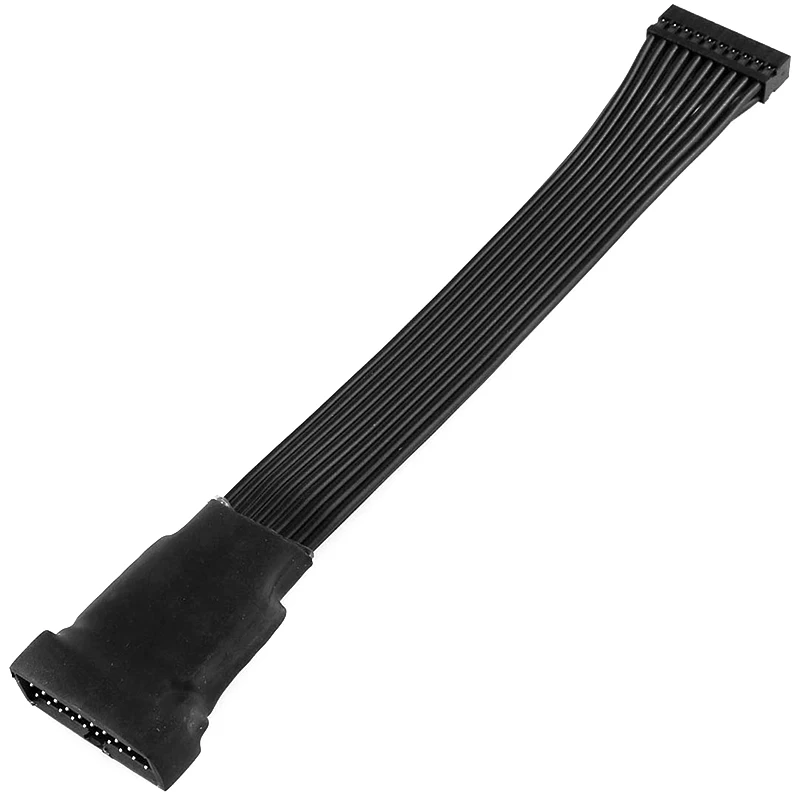

Standard Tinned Copper Wire Usb 3.0 19 Pin Internal Expansion Header Adapter Connector Cable Black Flat Wire Cable