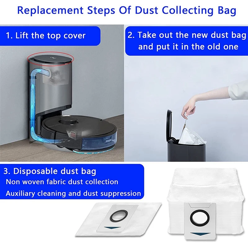 Мешок для пыли Ecovacs Deebot X1 Omni запасные части пылесоса большой емкости с щеткой