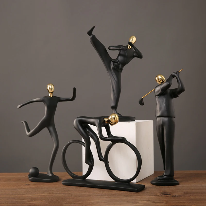 

Декор для дома, художественная творческая спортивная фигурка, скульптура с персонажем, гостиная, искусственная Миниатюрная модель, подарки...