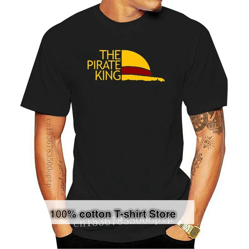 

T Shirt The Pirate King Funny Parody Luffy Tee New Anime Gift 2019 T Shirts Men Cotton Summer Style T Shirt Clothes