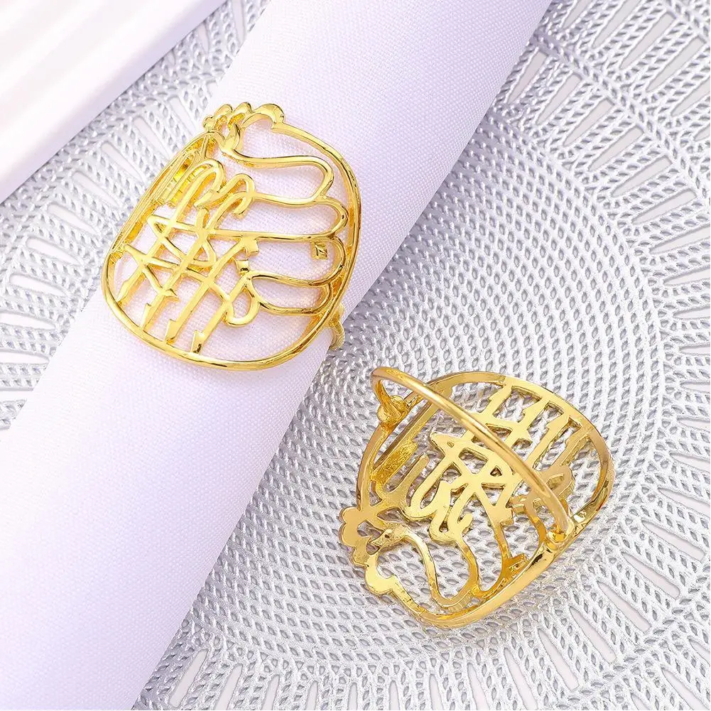 

1 шт. полые салфетки с арабскими буквами для украшения стола