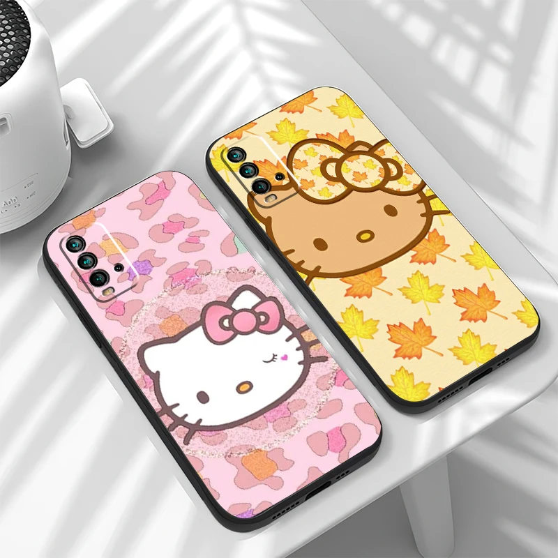 

Japan Anime Hello Kitty Phone Cases For Xiaomi Redmi Note 8 9 Pro Note 9S 8T Funda Shell Soft Unisex Carcasa Smartphone