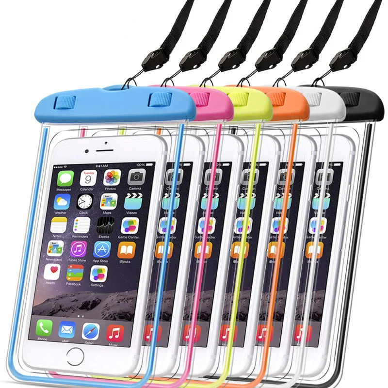 

Summer Luminous Waterproof Pouch Swimming Gadget Beach Dry Bag Phone Case Cover Camping Skiing Holder For Cell Phone