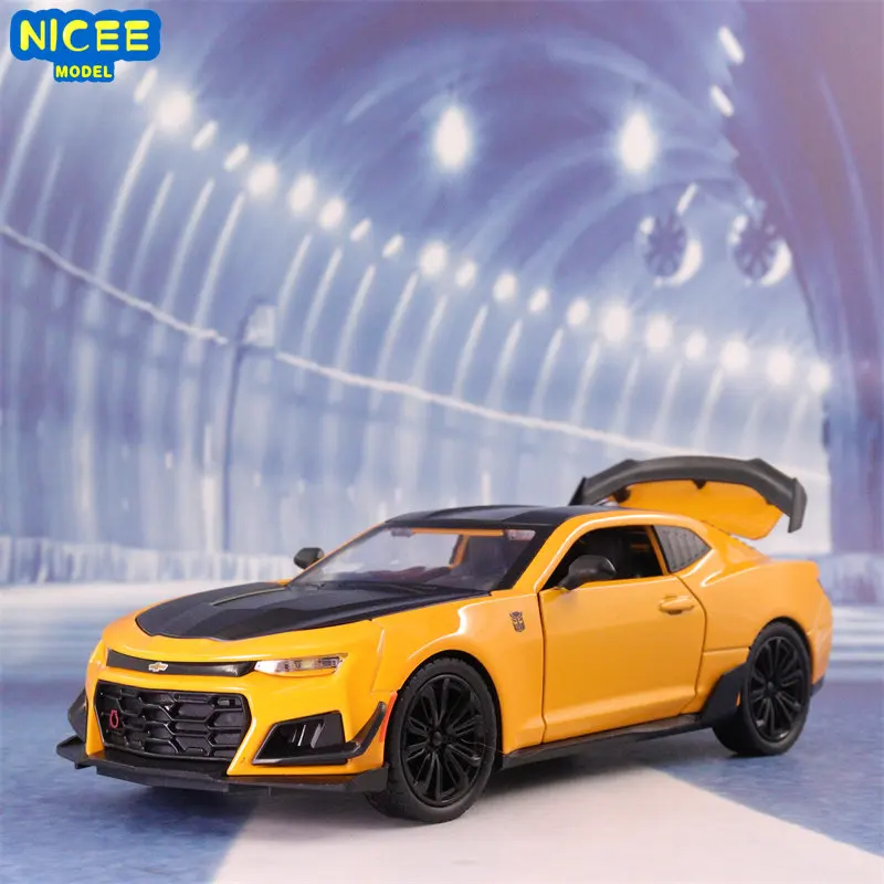 

1:24 Chevrolet Camaro High Simulation Diecast Metal Alloy Model car Sound Light Pull Back Collection Kids Toy Gifts A327