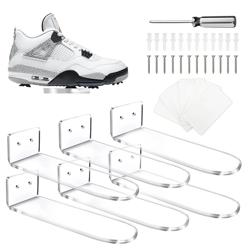 Wall Mounted Sneaker Shoes Showcase Storage Organizer