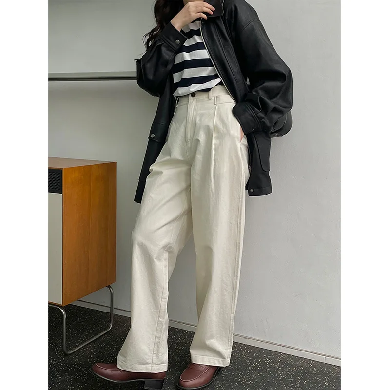 Mid-high Waist Straight Casual Pants Womens Spring 2023 New Wild Pants Tide Trousers Women