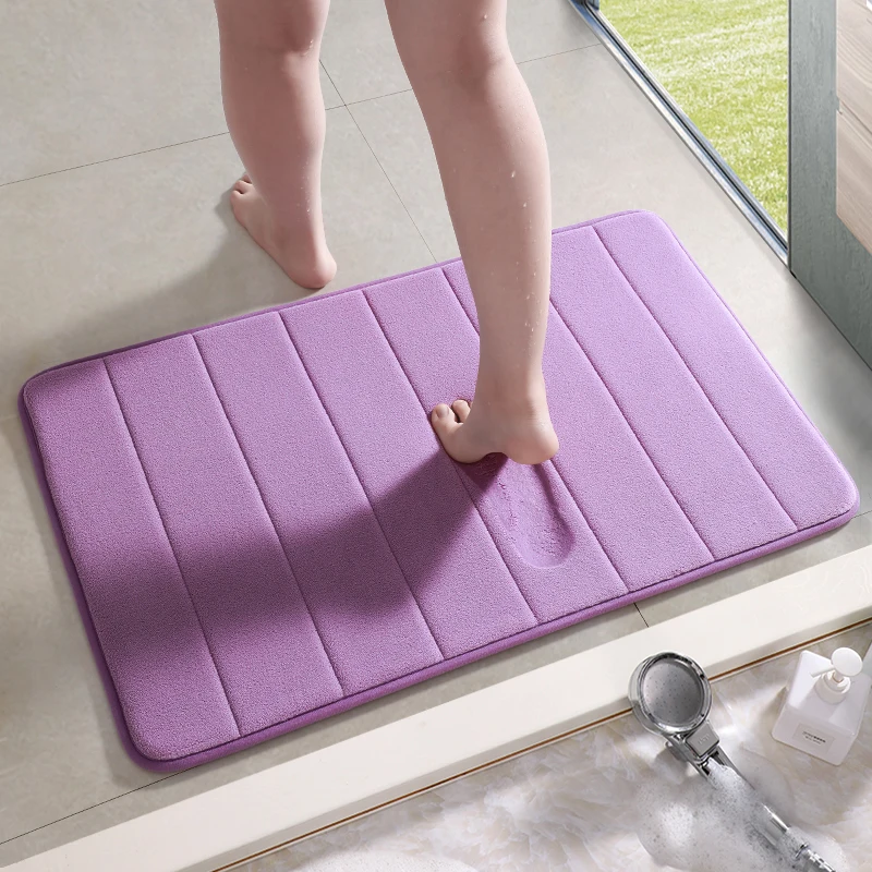 

Floor Mat Multicolored Foams Widely Applicable Toilet Carpet Light-weight Shower Pad Softness Absorbent Rug camel