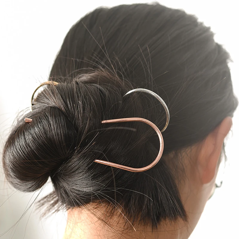 

Women Daily Hair Holder Alloy U-shaped Hair Sticks Split Hairpin Clips Girls Hairpins Hair Barrettes Hair Dish Up Accessories