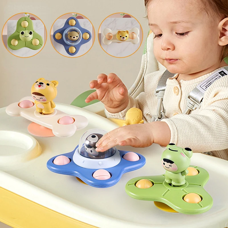 0-12m Suction Cup Spinner Toys For 1 2 3 Years Old Boys Girl