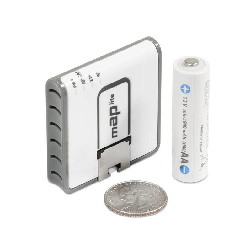 

Mikrotik RBmAPL-2nD mAP lite Mini WiFi Router 2.4GHz Dual Chain Wireless access point with a 650MHz CPU, 64MB RAM & 1x Ethernet