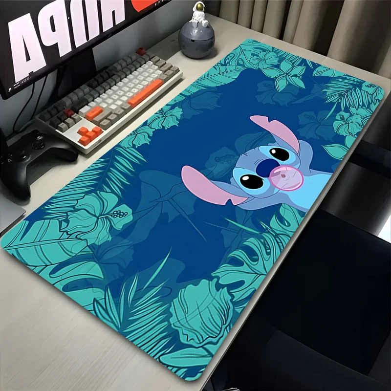 Kawaii Аниме Коврик Для Мыши С Зелеными Растениями Мягкий Удлиненный Настольный