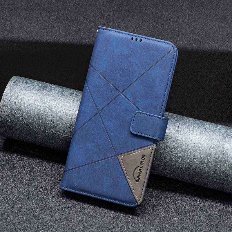 Flip Leather Wallet Cover For Samsung Galaxy A36 A16 A54 A546V A34 A14 A24 A06 M14 M34 5G Geometric Phone Bag Protect Case Funda