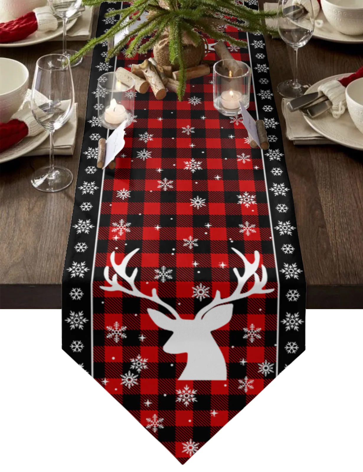 

Christmas Elk Table Runner Wedding Festival Table Decoration Home Decor Kitchen Table Runners Placemats