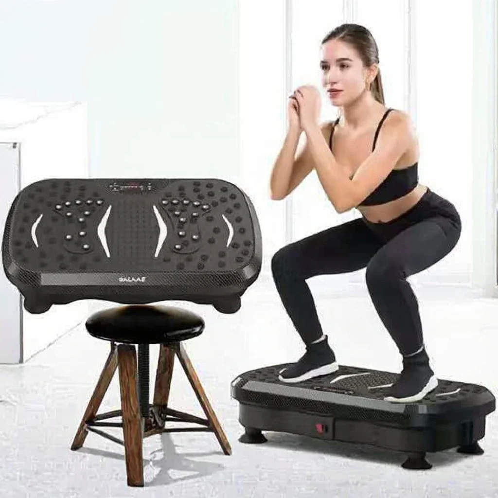 Фото Виброплатформа для похудения и фитнеса Power Vibration Plate: электромагнитный тренажер для домашнего использования, металлический корпус №1